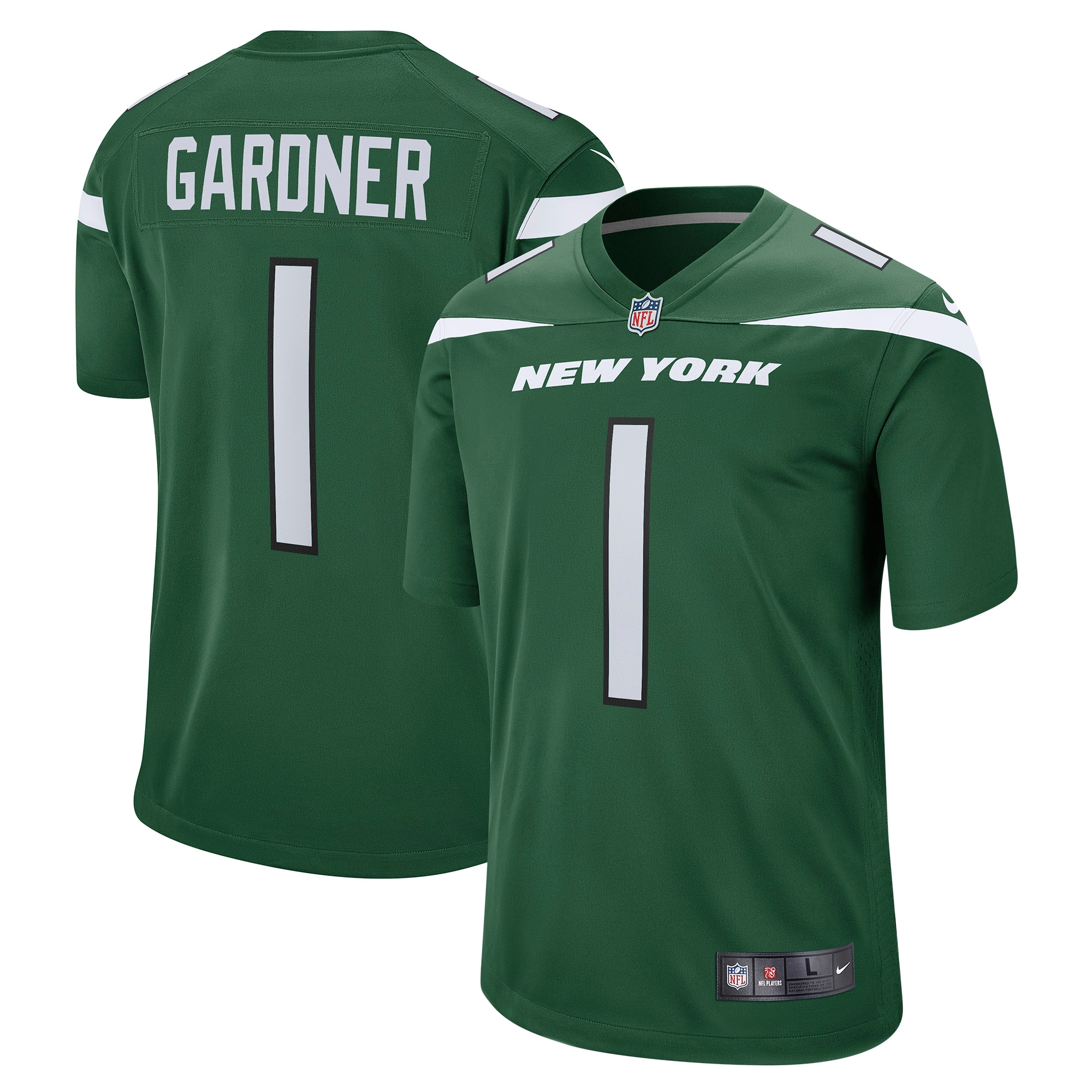 Men's New York Jets Ahmad Sauce Gardner Green Player Game Jersey