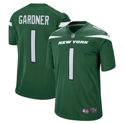Men's New York Jets Ahmad Sauce Gardner Green Player Game Jersey 01