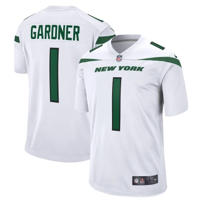 Men's New York Jets Ahmad Sauce Gardner White Player Game Jersey 01