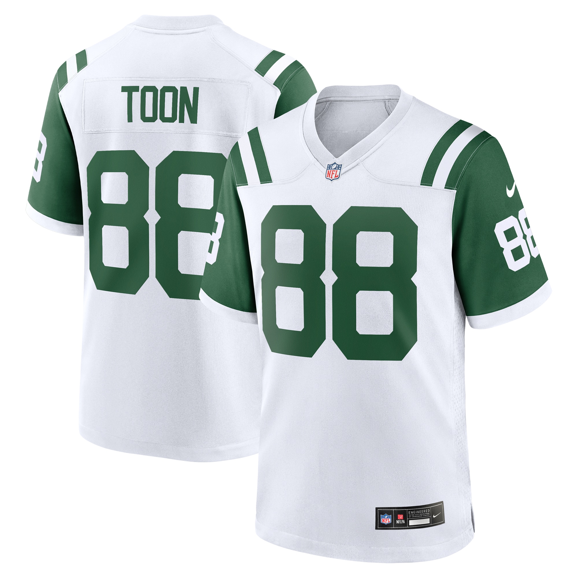 Men's New York Jets Al Toon White Classic Alternate Retired Player Game Jersey