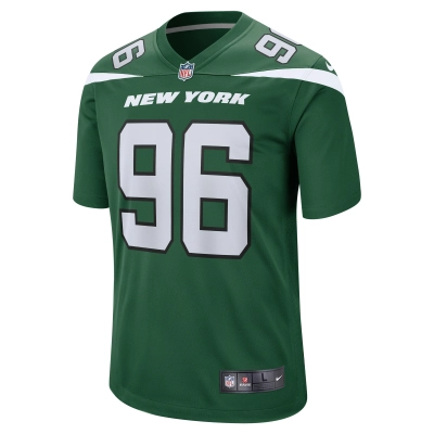 Men's New York Jets Al Woods Gotham Green Game Jersey 02