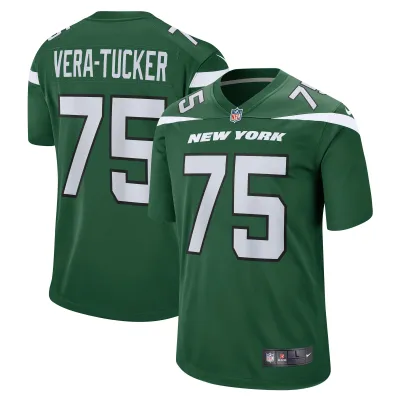Men's New York Jets Alijah Vera-Tucker Gotham Green Game Player Jersey 01