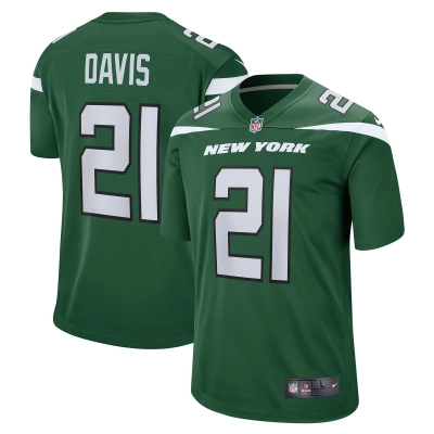 Men's New York Jets Ashtyn Davis Gotham Green Game Player Jersey 01