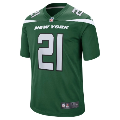 Men's New York Jets Ashtyn Davis Gotham Green Game Player Jersey 02
