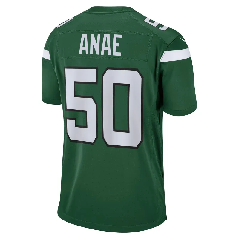 Men's New York Jets Bradlee Anae Gotham Green Game Player Jersey