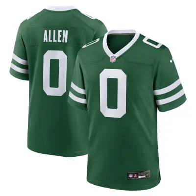 Men's New York Jets Braelon Allen Legacy Green Game Jersey 01