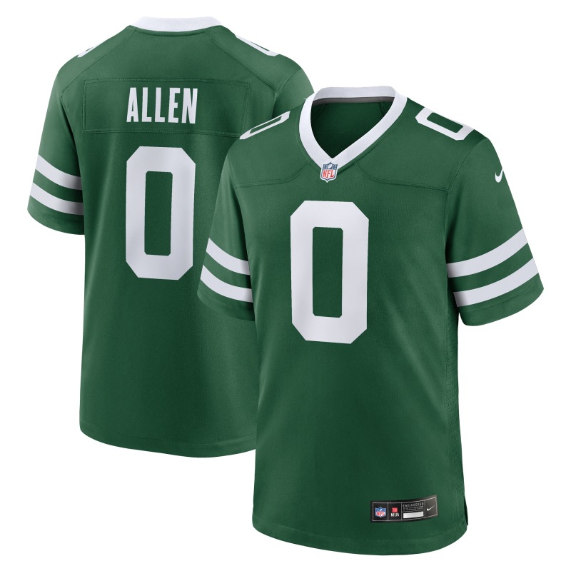 Men's New York Jets Braelon Allen Legacy Green Game Jersey