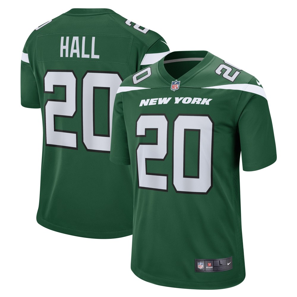 Men's New York Jets Breece Hall Green Player Game Jersey