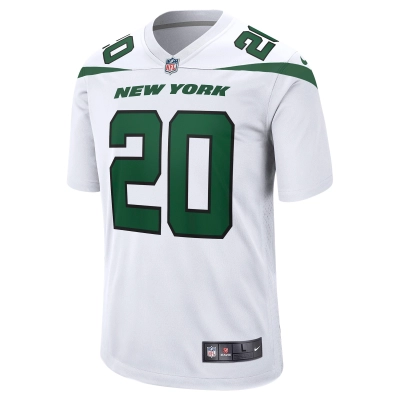 Men's New York Jets Breece Hall White Away Game Player Jersey 02