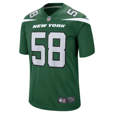 Men's New York Jets Carl Lawson Gotham Green Game Jersey 02