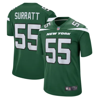 Men's New York Jets Chazz Surratt Gotham Green Game Player Jersey 01