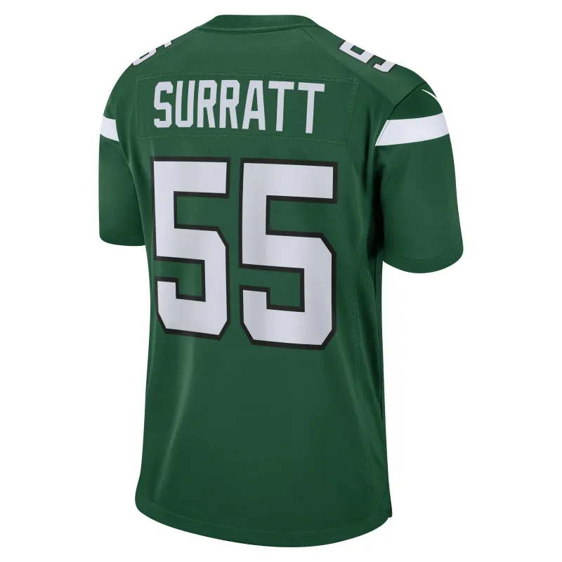 Men's New York Jets Chazz Surratt Gotham Green Game Player Jersey