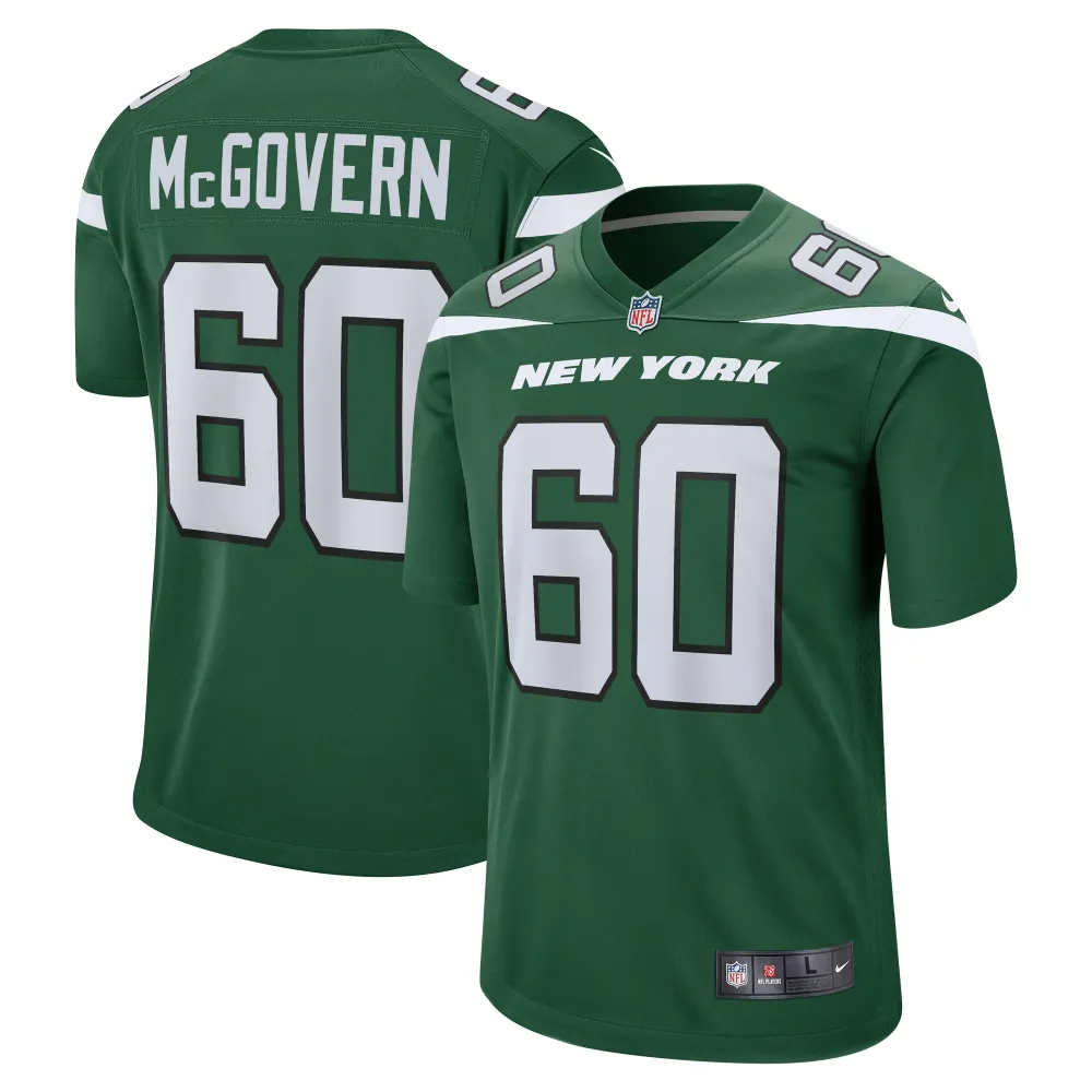 Men's New York Jets Connor McGovern Gotham Green Game Jersey
