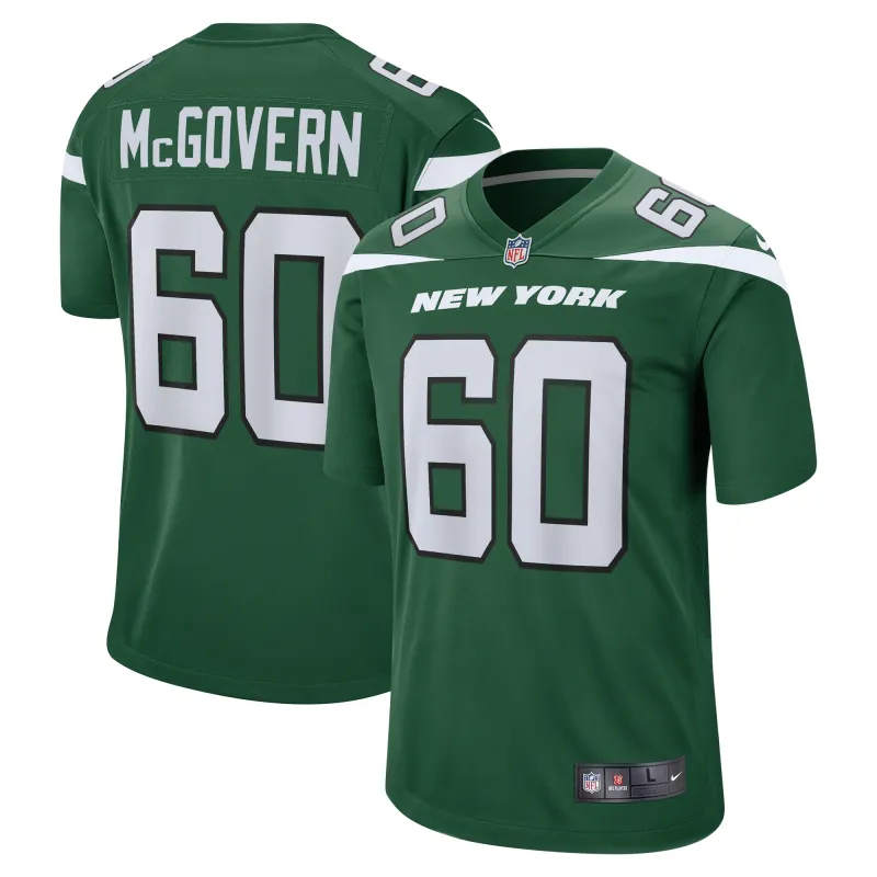 Men's New York Jets Connor McGovern Gotham Green Game Jersey