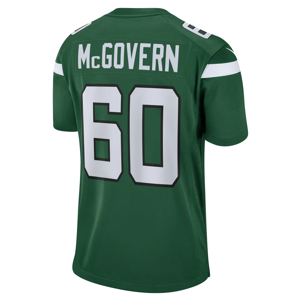 Men's New York Jets Connor McGovern Gotham Green Game Jersey