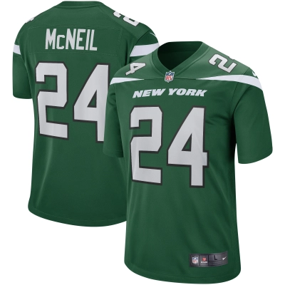 Men's New York Jets Freeman McNeil Gotham Green Game Retired Player Jersey 01