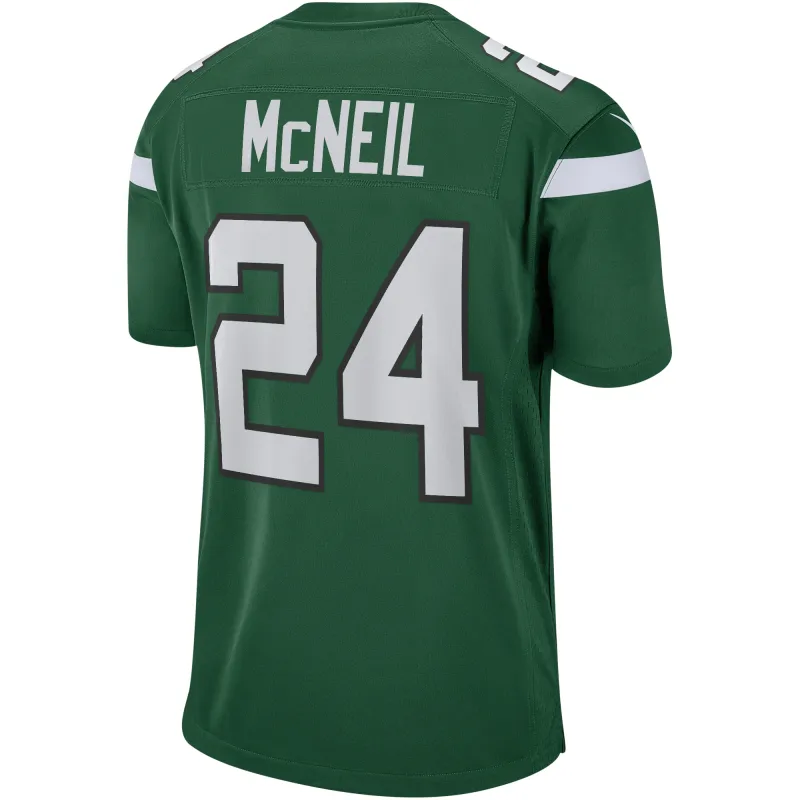 Men's New York Jets Freeman McNeil Gotham Green Game Retired Player Jersey