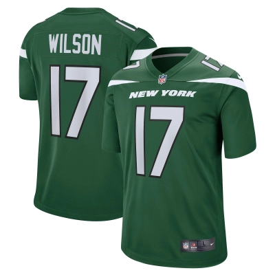 Men's New York Jets Garrett Wilson Green Player Game Jersey 01