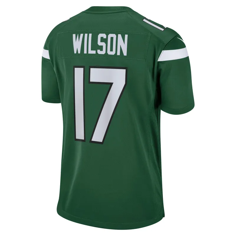 Men's New York Jets Garrett Wilson Green Player Game Jersey