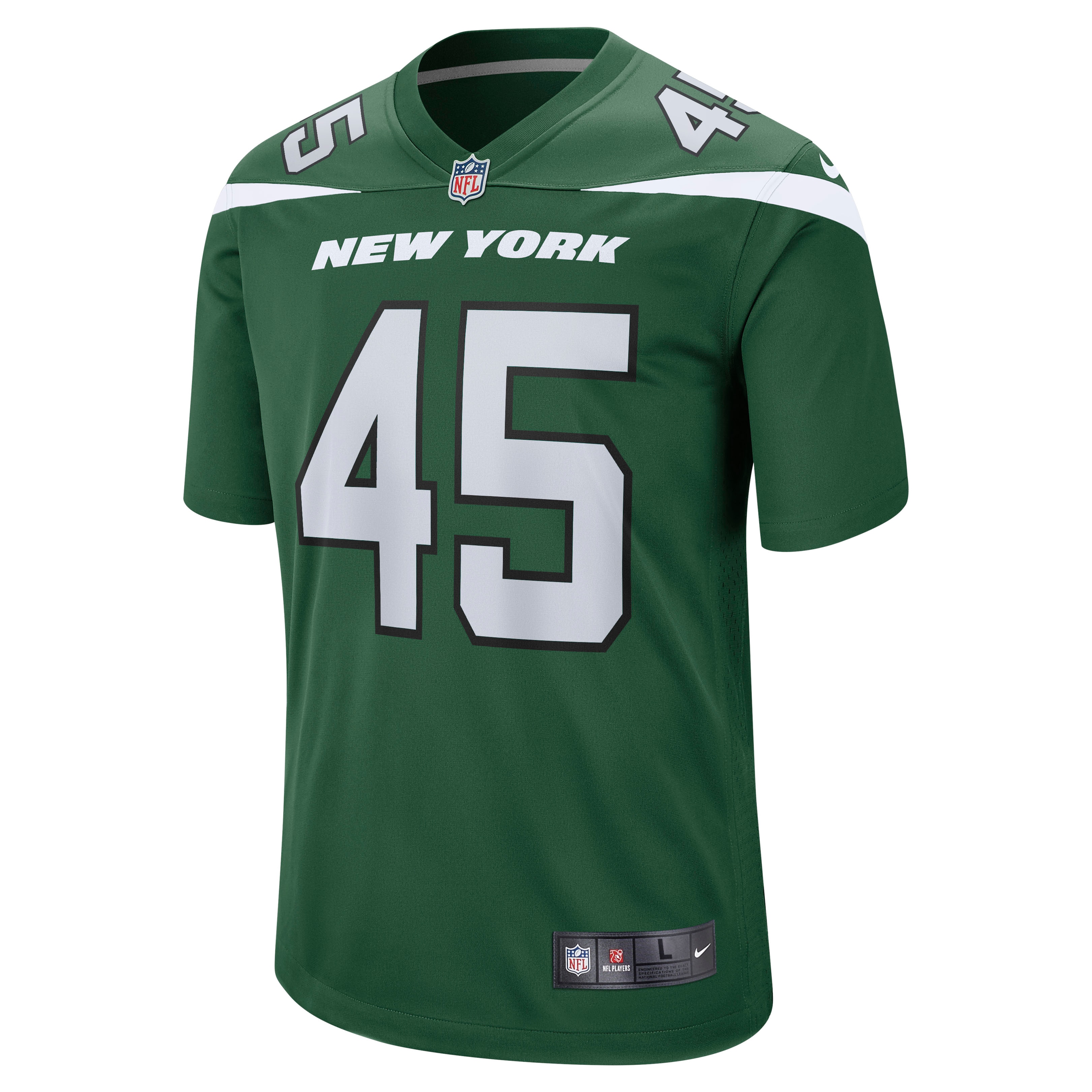 Men's New York Jets Hamsah Nasirildeen Gotham Green Game Jersey