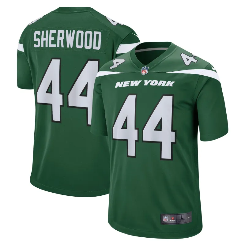 Men's New York Jets Jamien Sherwood Gotham Green Game Jersey