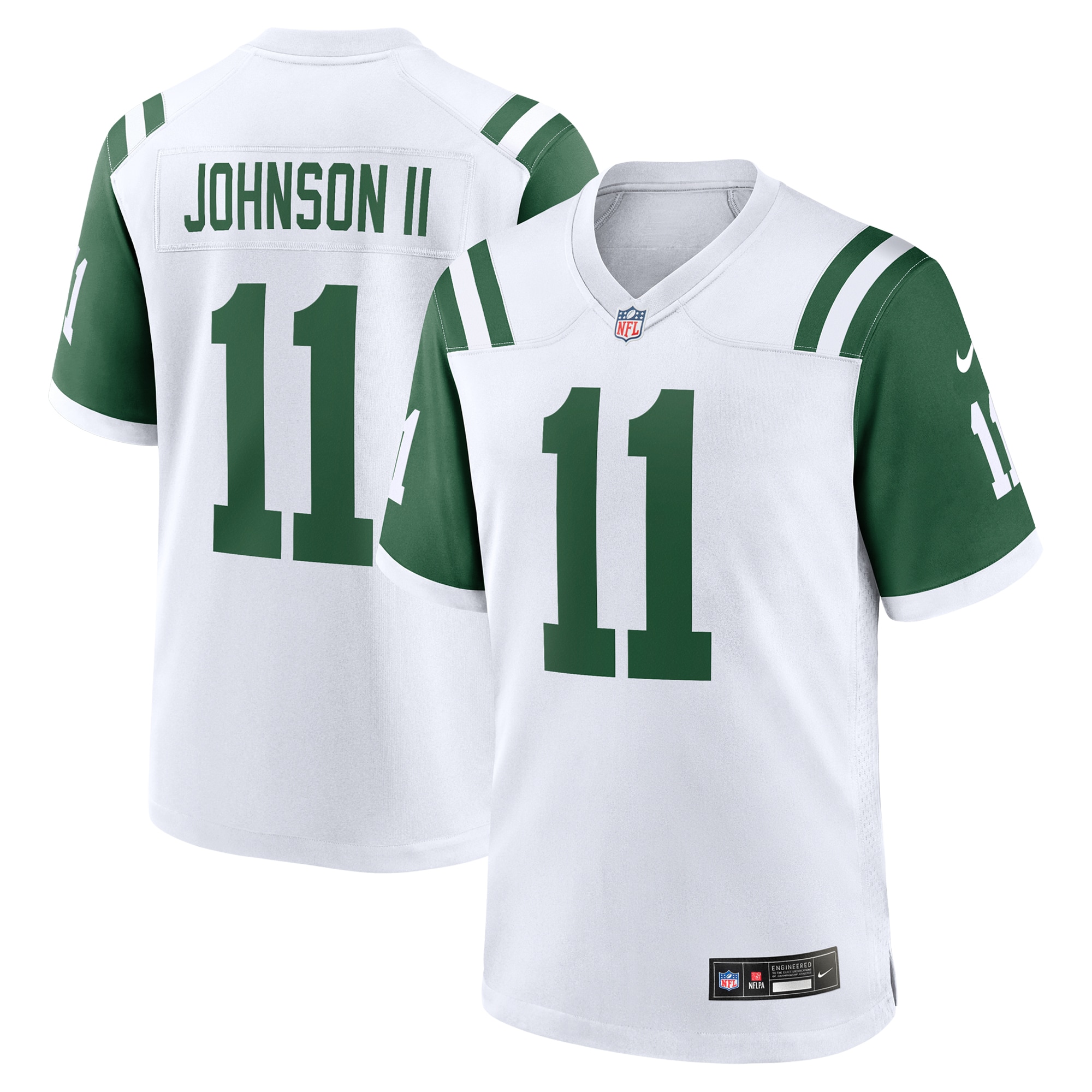 Men's New York Jets Jermaine Johnson II White Classic Alternate Game Jersey