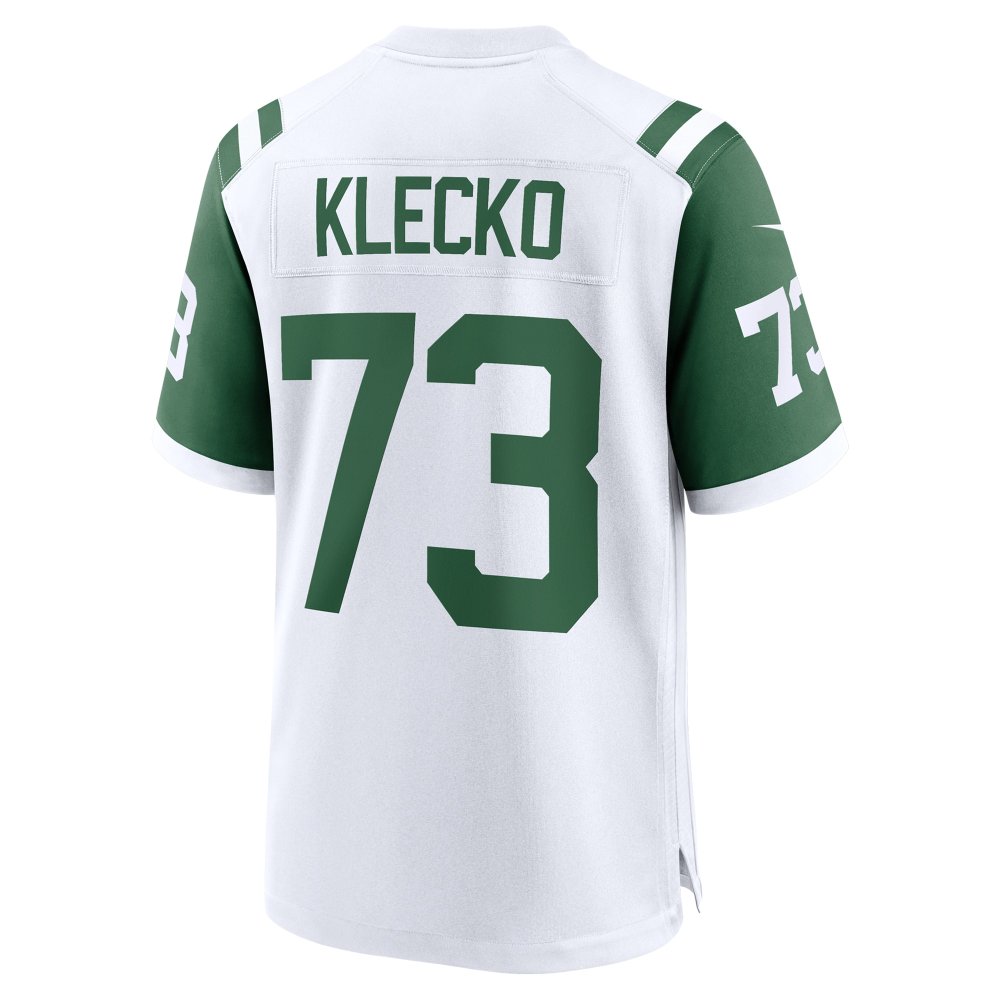 Men's New York Jets Joe Klecko White Classic Alternate Retired Player Game Jersey