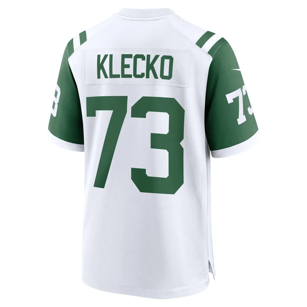 Men's New York Jets Joe Klecko White Classic Alternate Retired Player Game Jersey
