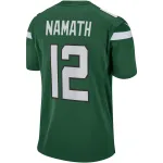 Men's New York Jets Joe Namath Gotham Green Game Retired Player Jersey