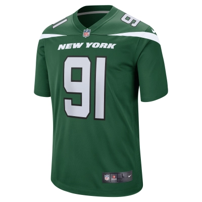 Men's New York Jets John Franklin-Myers Gotham Green Game Jersey 02