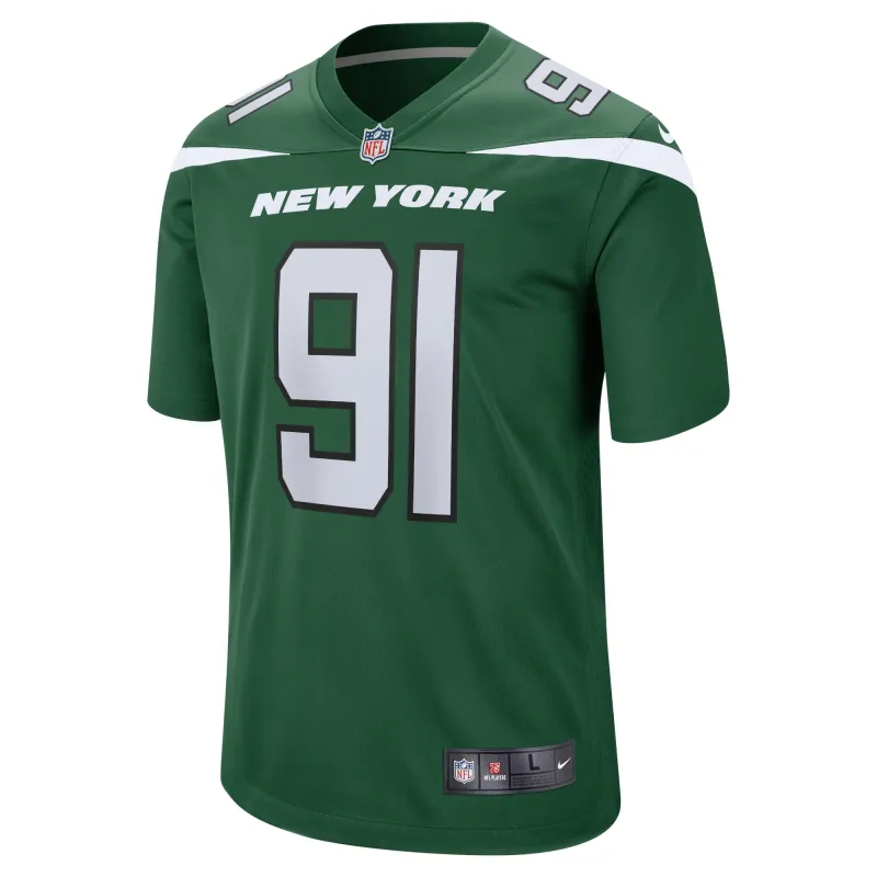 Men's New York Jets John Franklin-Myers Gotham Green Game Jersey