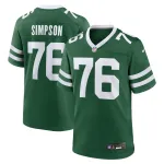 Men's New York Jets John Simpson Legacy Green Game Jersey