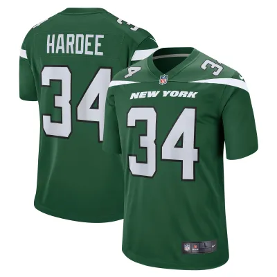 Men's New York Jets Justin Hardee Gotham Green Game Jersey 01