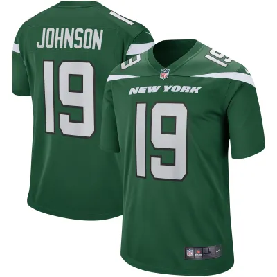 Men's New York Jets Keyshawn Johnson Gotham Green Game Retired Player Jersey 01