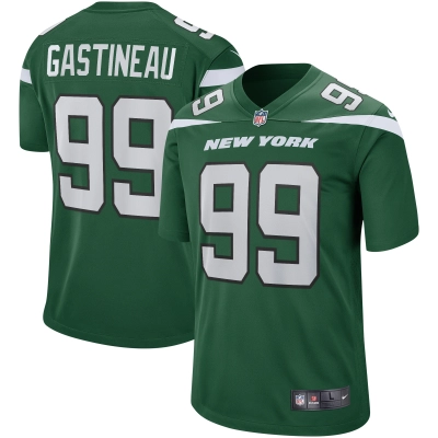 Men's New York Jets Mark Gastineau Gotham Green Game Retired Player Jersey 01