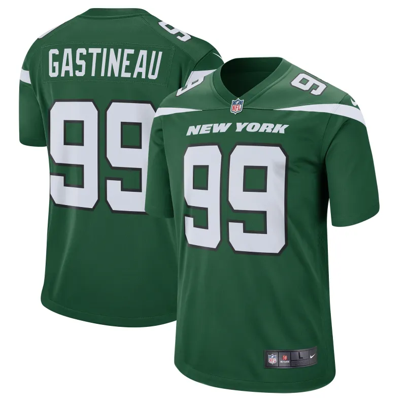 Men's New York Jets Mark Gastineau Gotham Green Retired Player Game Jersey