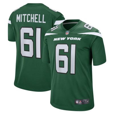 Men's New York Jets Max Mitchell Gotham Green Game Player Jersey 01