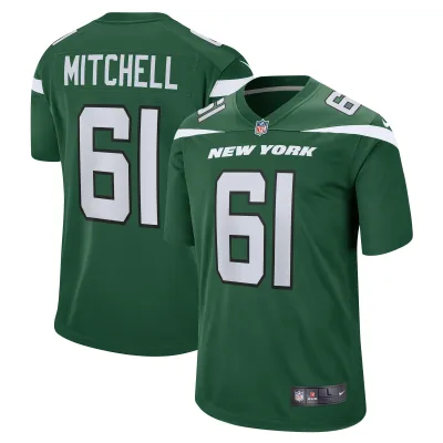 Men's New York Jets Max Mitchell Gotham Green Game Player Jersey 01