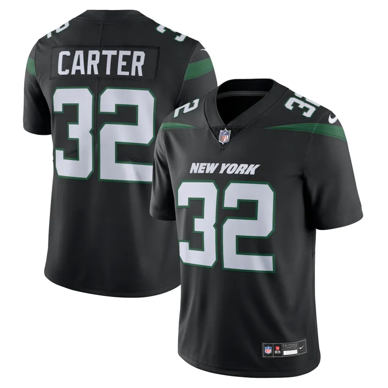 Men's New York Jets Michael Carter Black Vapor Untouchable Limited Jersey