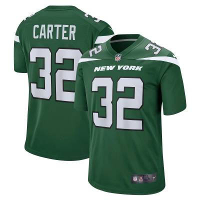 Men's New York Jets Michael Carter Gotham Green Game Jersey 01