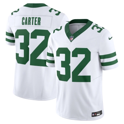 Men's New York Jets Michael Carter Legacy White Vapor F.U.S.E. Limited Jersey 01
