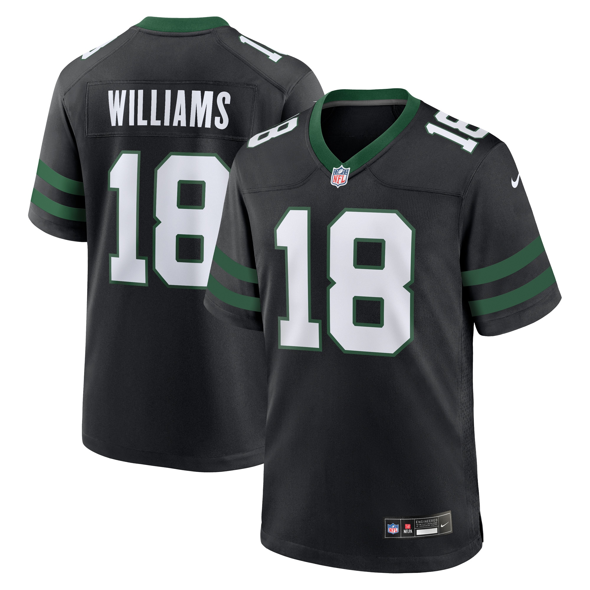 Men's New York Jets Mike Williams Legacy Black Alternate Game Player Jersey