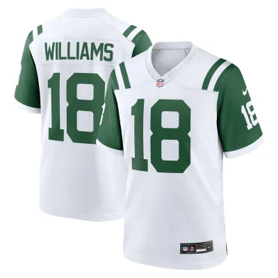 Men's New York Jets Mike Williams White Classic Alternate Player Game Jersey 01