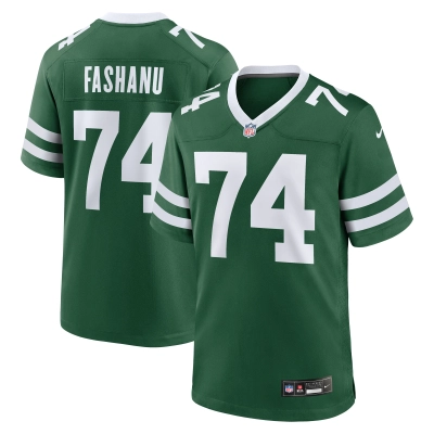 Men's New York Jets Olu Fashanu Gotham Green 2024 NFL Draft First Round Pick Player Game Jersey 01