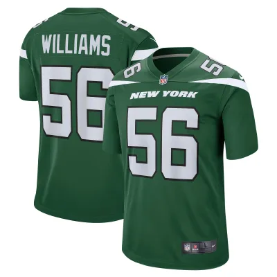 Men's New York Jets Quincy Williams  Gotham Green Game Jersey 01