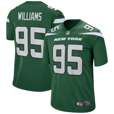 Men's New York Jets Quinnen Williams Gotham Green Game Jersey 01