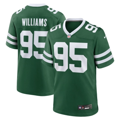 Men's New York Jets Quinnen Williams Legacy Green Game Jersey 01
