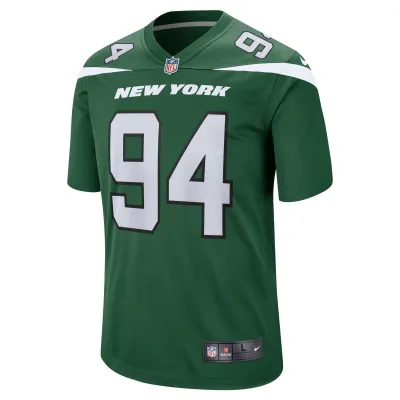 Men's New York Jets Solomon Thomas Gotham Green Game Jersey 02