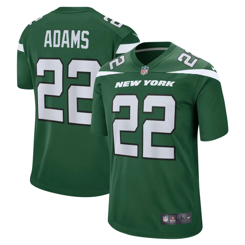 Men's New York Jets Tony Adams Gotham Green Game Player Jersey