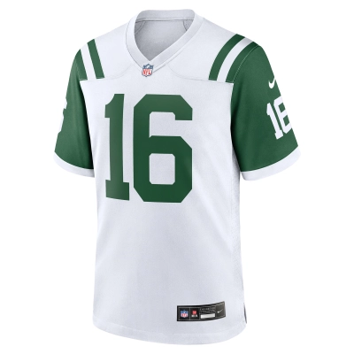 Men's New York Jets Vinny Testaverde White Classic Alternate Retired Player Game Jersey 02